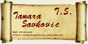 Tamara Savković vizit kartica